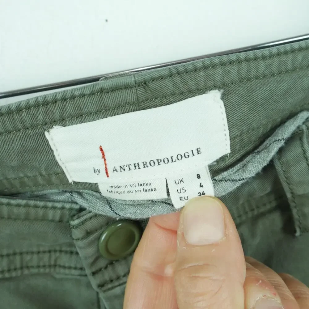 By Anthropologie 4 Pants Olive Drab Crop Jogger Gorpcore‎ Military Utility Boho